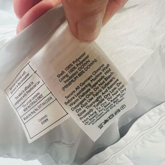 Eddie Bauer White Puffer Down Vest Sz Small - Picture 10 of 12